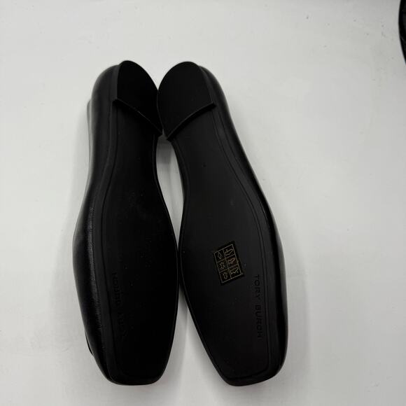 Tory Burch Calf Leather Georgia Ballet Flat Paris Goat Perfect Black Size 7 New - Picture 6 of 7